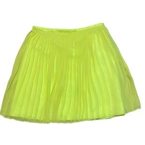 Ammara Highlighter Yellow Pleated Skirt NWT size:6